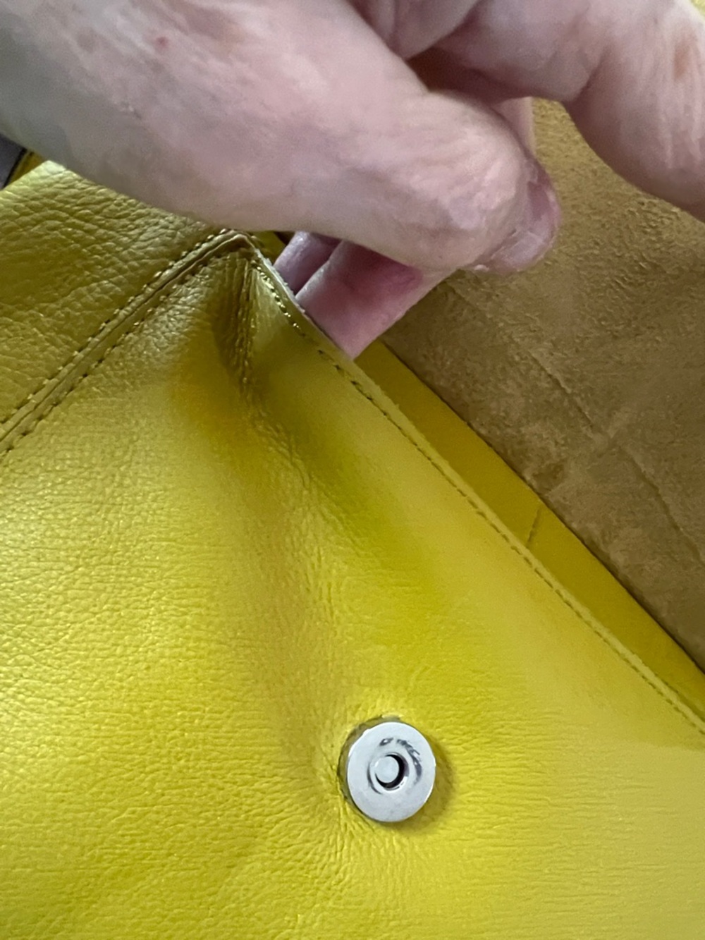 Sanctuary Mustard Yellow Leather Shoulder Bag with Ring Hardware Bin - Picture 3 of 11